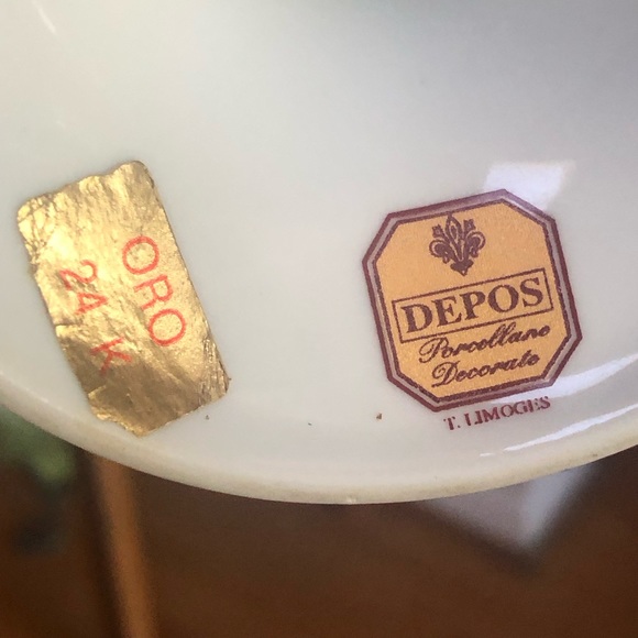 Footed Porcelain Compote Depos Porcellano T. Limoges - Picture 5 of 7